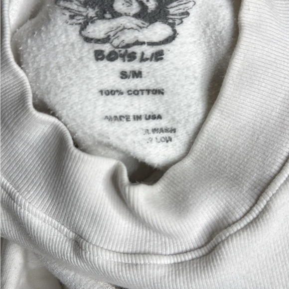 Boys Lie White Graphic Sweatshirt Small Medium Streetwear Fashion - Picture 9 of 9